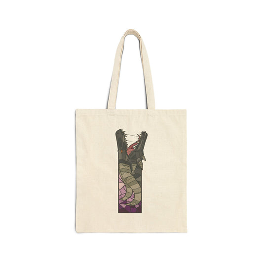 The Black Dragon Book Window Tote Bag