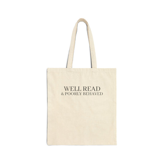 "Well Read & Poorly Behaved" Tote
